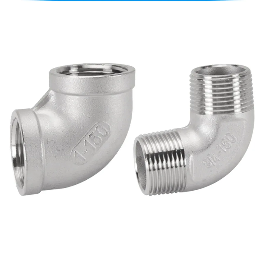 

304 Stainless Steel Elbow DN15 1/8" 1/4" 3/8" 1/2" 3/4" 1" 2" BSPT Male Female For Connect Pipes And Valves Water Pipe Fittings