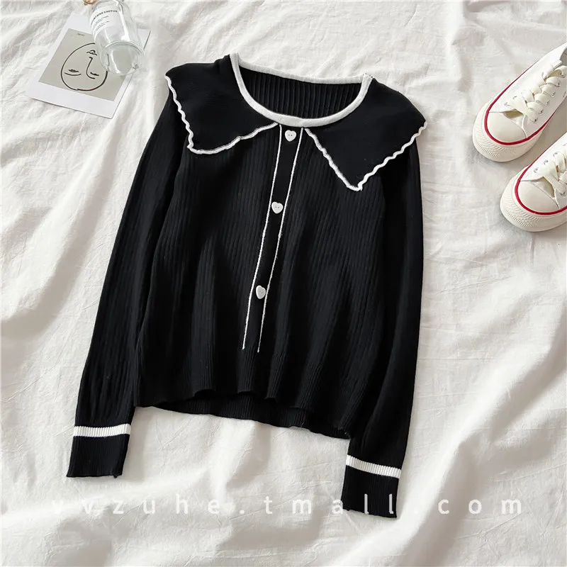 All-Matching Korean Style Short Inner Knitted Bottoming Shirt Women's New Autumn Spring Doll Collar Slimming Pullover Long
All-Matching Korean Style Short Inner Knitted Bottoming Shirt Women's New Autumn Spring Doll Collar Slimming Pullover Long