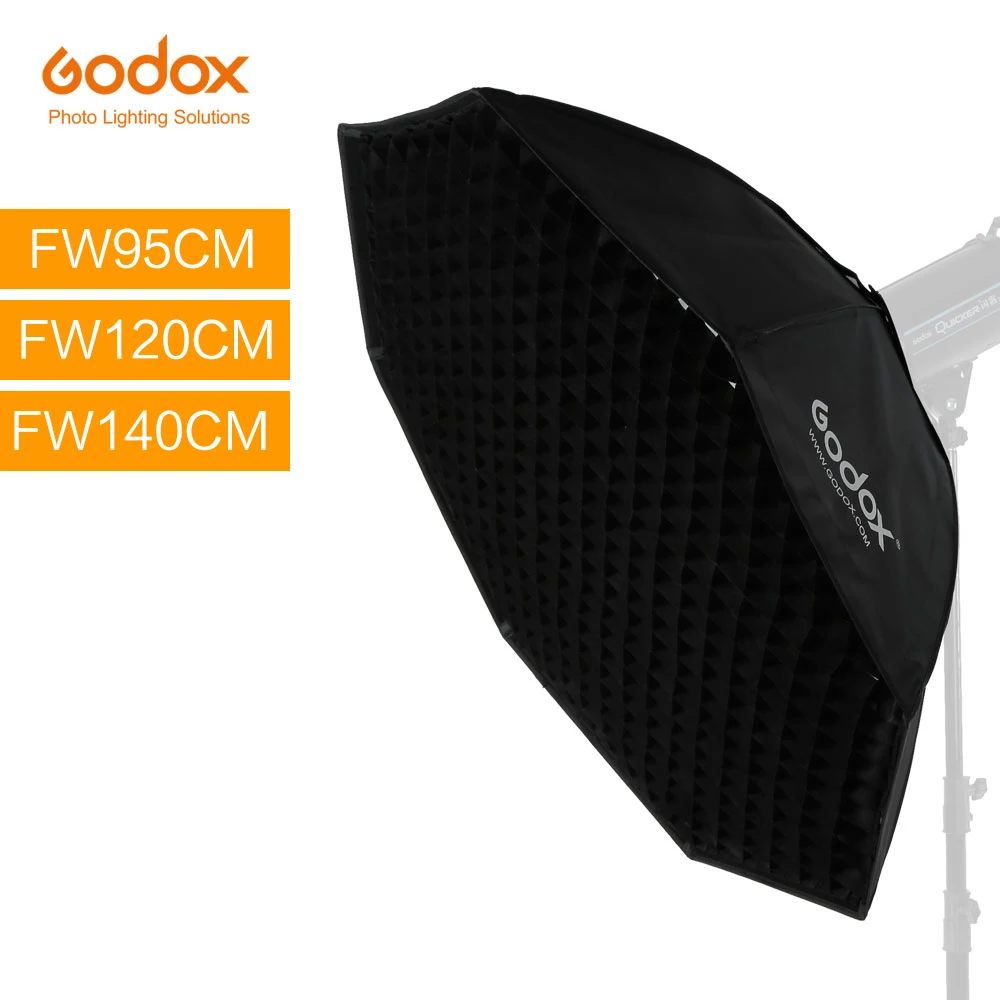 

Godox 95cm 120cm 140cm Studio Octagon Honeycomb Grid Softbox Reflector softbox with Bowens Mount for Studio Strobe Flash Light