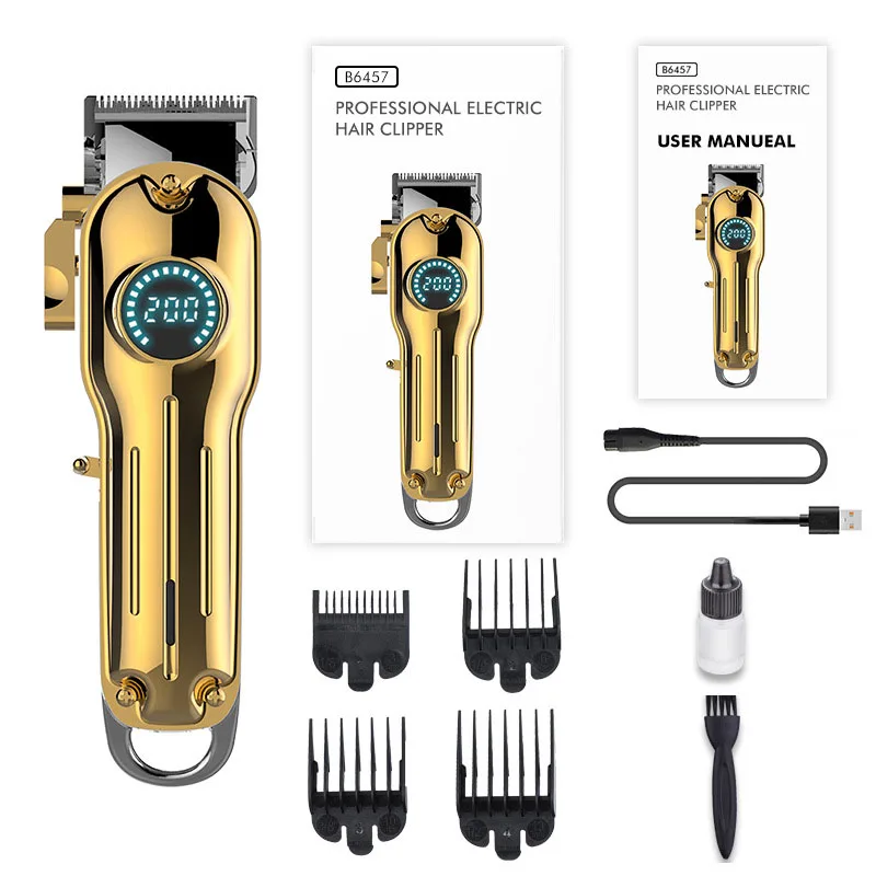 Professional Clipper All-Metal Rechargeable Hair Trimmer for Barber Men Electric Beard Shaver Hair Cutting Machine
Professional Clipper All-Metal Rechargeable Hair Trimmer for Barber Men Electric Beard Shaver Hair Cutting Machine