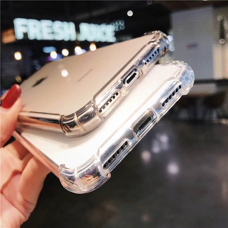 Прозрачный противоударный силиконовый чехол для iPhone 11 Pro X XS Max XR 6 5 S 7 8 SE 2 2020 Plus 360
