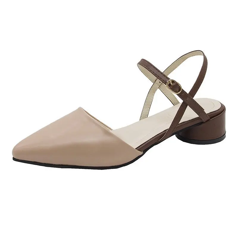 Sandals Women 2021 New Sandals Thick Heel Pointed Toe All-match Mid-heel Empty Sandals Women's Shoes
Sandals Women 2021 New Sandals Thick Heel Pointed Toe All-match Mid-heel Empty Sandals Women's Shoes