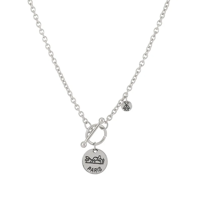 Punk Silver Color Chain Necklaces New Style Female Metal Round Pendant Necklace for Women Jewelry Girl Party Gift Hot Selling
Punk Silver Color Chain Necklaces New Style Female Metal Round Pendant Necklace for Women Jewelry Girl Party Gift Hot Selling