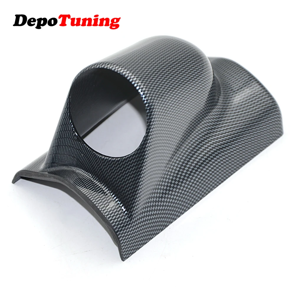 

DepoTuning Carbon 2" 52mm Universal A-PILLAR Single Hole Dash Gauge Meter Pod Mount Holder Left Hand Drive