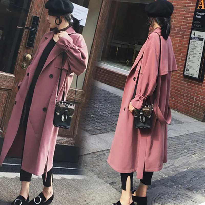 2020 Korea Style Vintage Loose Spring Autumn Long Trench coat Women Double Breasted Windbreaker Casual Clothing Female b408
2020 Korea Style Vintage Loose Spring Autumn Long Trench coat Women Double Breasted Windbreaker Casual Clothing Female b408