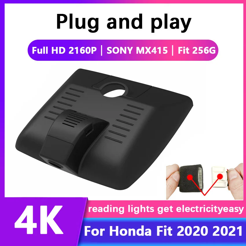 

Plug and play Car Video Recorder Dash Cam Camera For Honda Fit 1.5 L CVT Tide Run Pro Edition 1.5L CVT Chaoyue Max Edition HD 4K