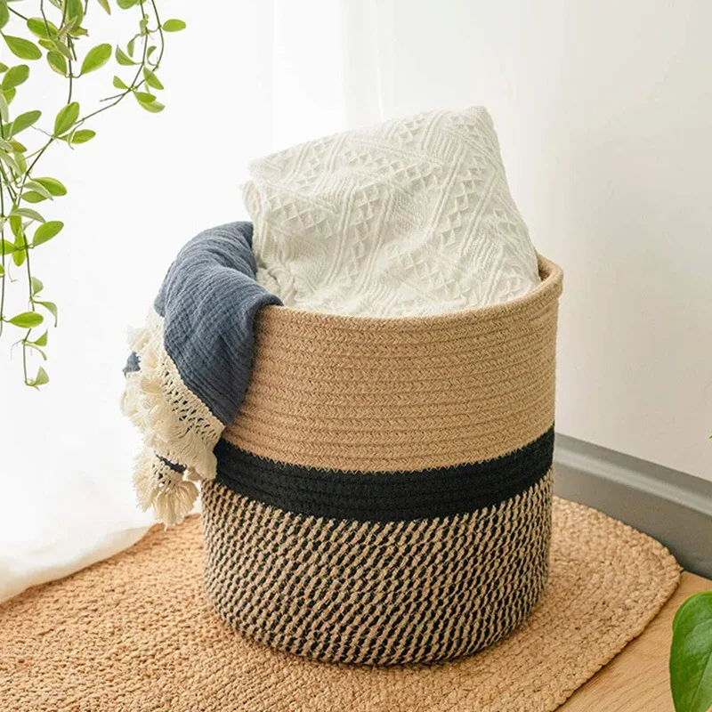 Cotton Rope Flowerpot Potted Plant Storage Flower Basket Storage Dirty Clothes Hamper Snack Basket Home Organizer Storage
Cotton Rope Flowerpot Potted Plant Storage Flower Basket Storage Dirty Clothes Hamper Snack Basket Home Organizer Storage