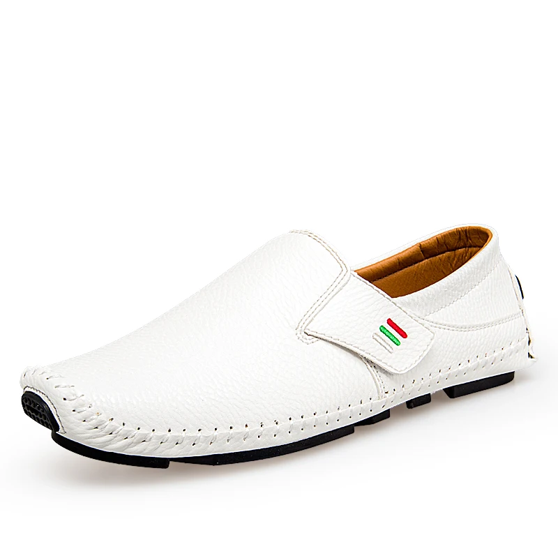 Leather Men Moccasins Soft Casual Loafers handmade Leisure shoes Breathable Slip-On flats Comfortable for drive white
Leather Men Moccasins Soft Casual Loafers handmade Leisure shoes Breathable Slip-On flats Comfortable for drive white
