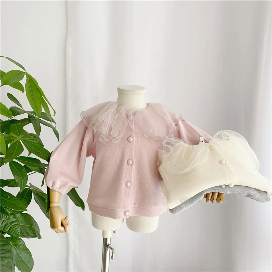 Kids Girls Boys Children's Sweater Tulle Collar Solid Color Kawaii Wool Sweater Warm Cardigan Buttons 1-6T
Kids Girls Boys Children's Sweater Tulle Collar Solid Color Kawaii Wool Sweater Warm Cardigan Buttons 1-6T