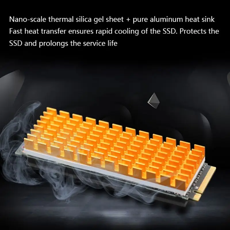 Heatsink Heat Dissipation Aluminum Radiator M.2 Cooling Heat Sink Heat Thermal Pads for M.2 2280 PCI-E NVME SSD F2TA
Heatsink Heat Dissipation Aluminum Radiator M.2 Cooling Heat Sink Heat Thermal Pads for M.2 2280 PCI-E NVME SSD F2TA