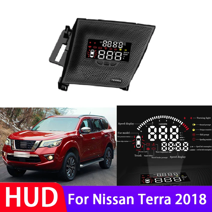 

Автомобильный HUD Дисплей цифровой спидометр для Nissan Terra 2018 вождения Sn БД данных проектор лобовое стекло, что обеспечивает безопасность вожд...