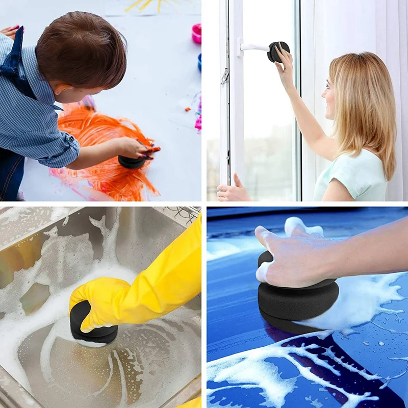 Paint Sponges,Double Layer Circular Painting Sponge with Paint Press Up Bottles with Brush and Mixing Ball, 8 Pcs 60 Ml
Paint Sponges,Double Layer Circular Painting Sponge with Paint Press Up Bottles with Brush and Mixing Ball, 8 Pcs 60 Ml
