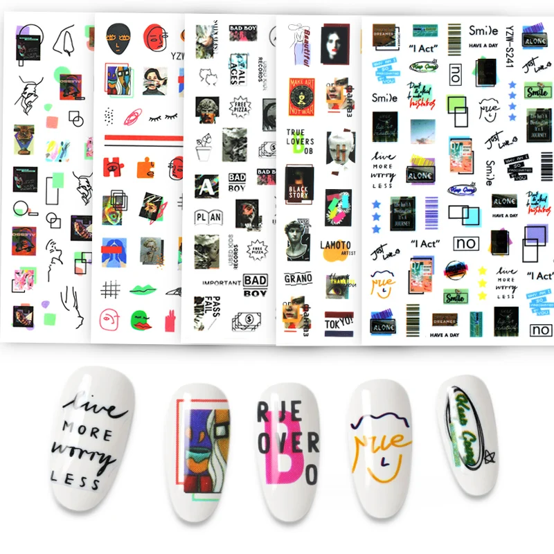 1Pcs Graffiti Picture Woman Face Design Abstract Nail Stickers Manicure Nail Art Decoration Water Sticker Tips DIY Decoratia
1Pcs Graffiti Picture Woman Face Design Abstract Nail Stickers Manicure Nail Art Decoration Water Sticker Tips DIY Decoratia