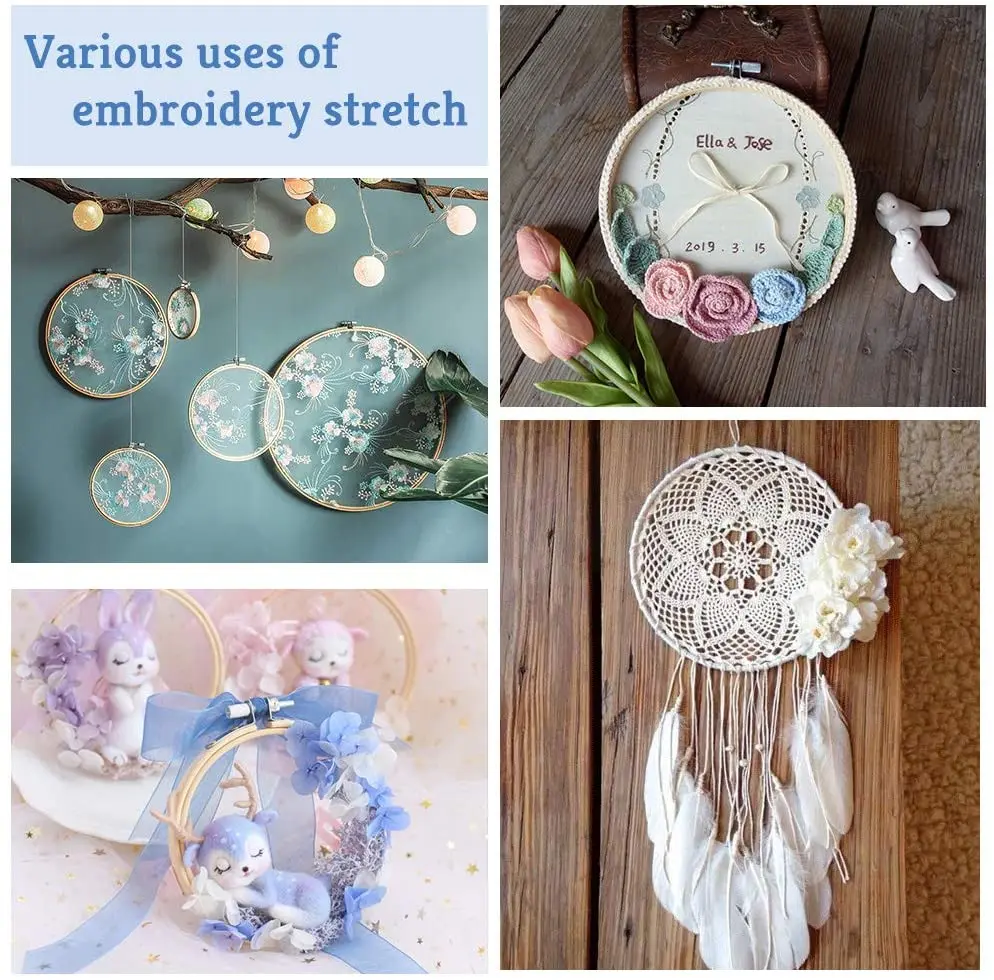 Nonvor Cross Stitch Hoop Set for Beginner, 7 Sizes Embroidery Hoops, Cross Stitch Circle, Embroidery Circle with Sewing Needles
Nonvor Cross Stitch Hoop Set for Beginner, 7 Sizes Embroidery Hoops, Cross Stitch Circle, Embroidery Circle with Sewing Needles