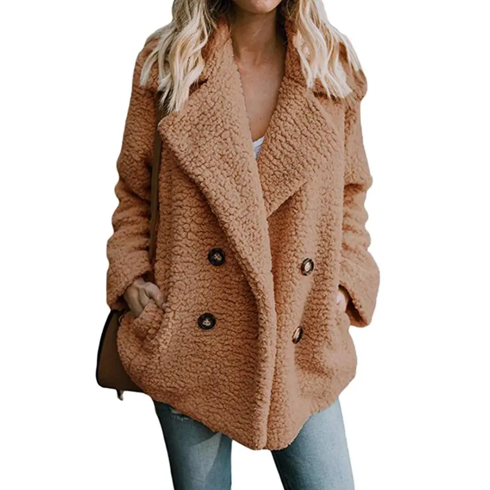 Women Fashion Button Lapel Winter Warm Coat Fluffy Cotton Padded Jacket Outwear jackets for women 2021 fashion ladies chaquetas
Women Fashion Button Lapel Winter Warm Coat Fluffy Cotton Padded Jacket Outwear jackets for women 2021 fashion ladies chaquetas