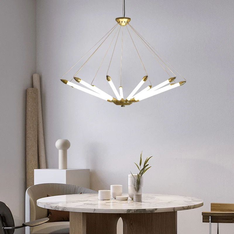 New LED chandelier wood ear type freely adjustable shape long tube chandelier golden living room dining room home Chandelier
New LED chandelier wood ear type freely adjustable shape long tube chandelier golden living room dining room home Chandelier