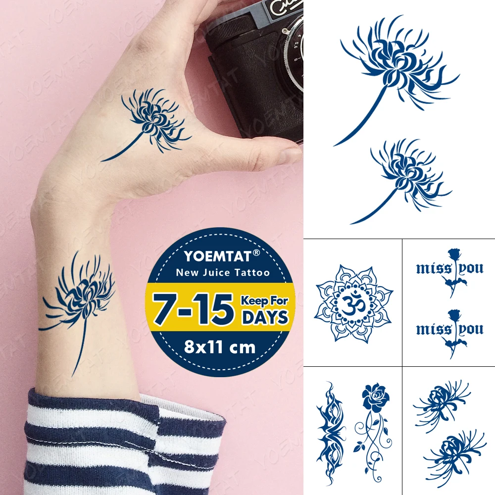 Juice Lasting Waterproof Temporary Tattoo Sticker Chrysanthemum Mandala Flower Flash Tattoos Female Arm Body Art Fake Tatto Male
Juice Lasting Waterproof Temporary Tattoo Sticker Chrysanthemum Mandala Flower Flash Tattoos Female Arm Body Art Fake Tatto Male