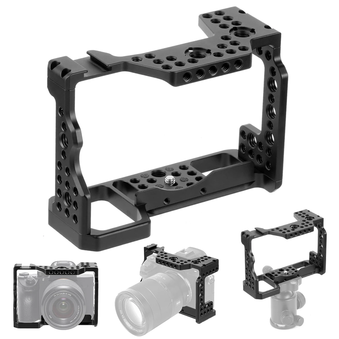 Aluminum Handheld Stabilizer Rig Tripod Bracket Camera Cage For Sony A7RIII/A7III/A7MIII SLR DSLR Mount Holder Vlog Accessories
Aluminum Handheld Stabilizer Rig Tripod Bracket Camera Cage For Sony A7RIII/A7III/A7MIII SLR DSLR Mount Holder Vlog Accessories