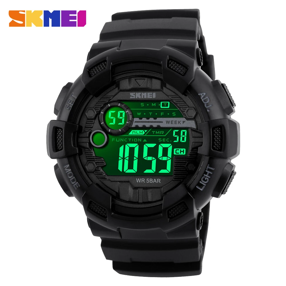 SKMEI Outdoor Military LED Back Light Electronic Men Clock Watch Countdown Calendar Waterproof Sport Watches reloj hombre 1243
SKMEI Outdoor Military LED Back Light Electronic Men Clock Watch Countdown Calendar Waterproof Sport Watches reloj hombre 1243