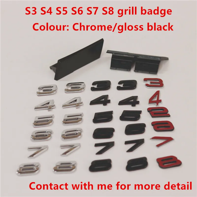 100pcsCar Grill Badge Front Emblem Chrome Gloss Black Car Parts Sticker For S3 S4 S5 S6 S7 S8
100pcsCar Grill Badge Front Emblem Chrome Gloss Black Car Parts Sticker For S3 S4 S5 S6 S7 S8