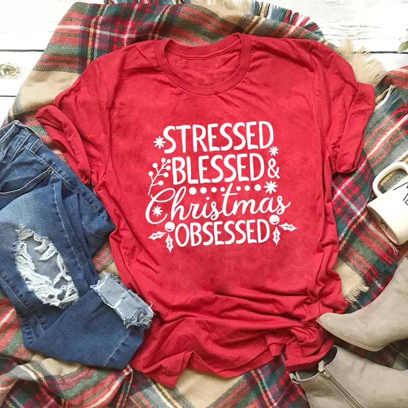 Stressed Blessed Christmas Obsessed T-shirt Aesthetic Christmas Holidays Gift Tee Shirt Top Cute Women Christmas Apparel Tshirt
Stressed Blessed Christmas Obsessed T-shirt Aesthetic Christmas Holidays Gift Tee Shirt Top Cute Women Christmas Apparel Tshirt