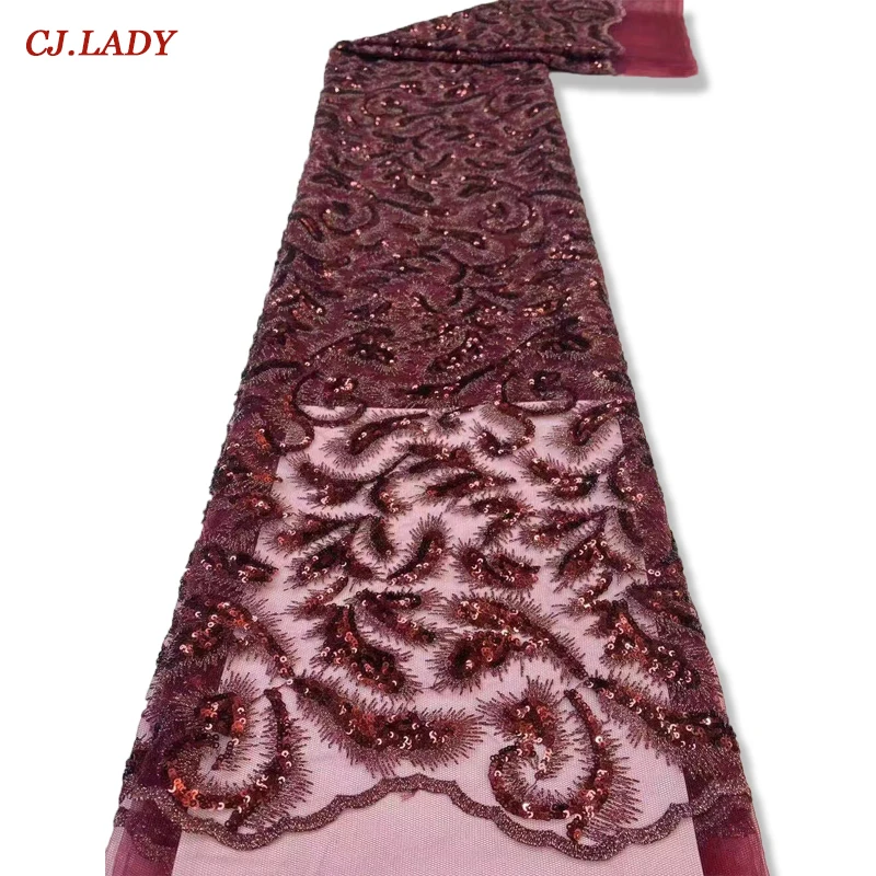 High Quality Fabric Sequined African Lace Fabric Embroideried Nigerian Fabric For Women Wedding And Party Dress Mesh Clothing B2
High Quality Fabric Sequined African Lace Fabric Embroideried Nigerian Fabric For Women Wedding And Party Dress Mesh Clothing B2