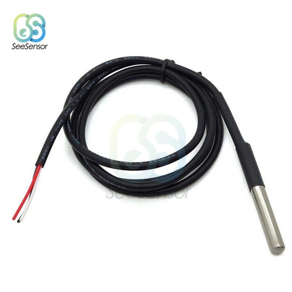 100cm DS1820 Stainless Steel Waterproof DS18b20 Temperature Probe Digital Temperature Sensor For Arduino
100cm DS1820 Stainless Steel Waterproof DS18b20 Temperature Probe Digital Temperature Sensor For Arduino