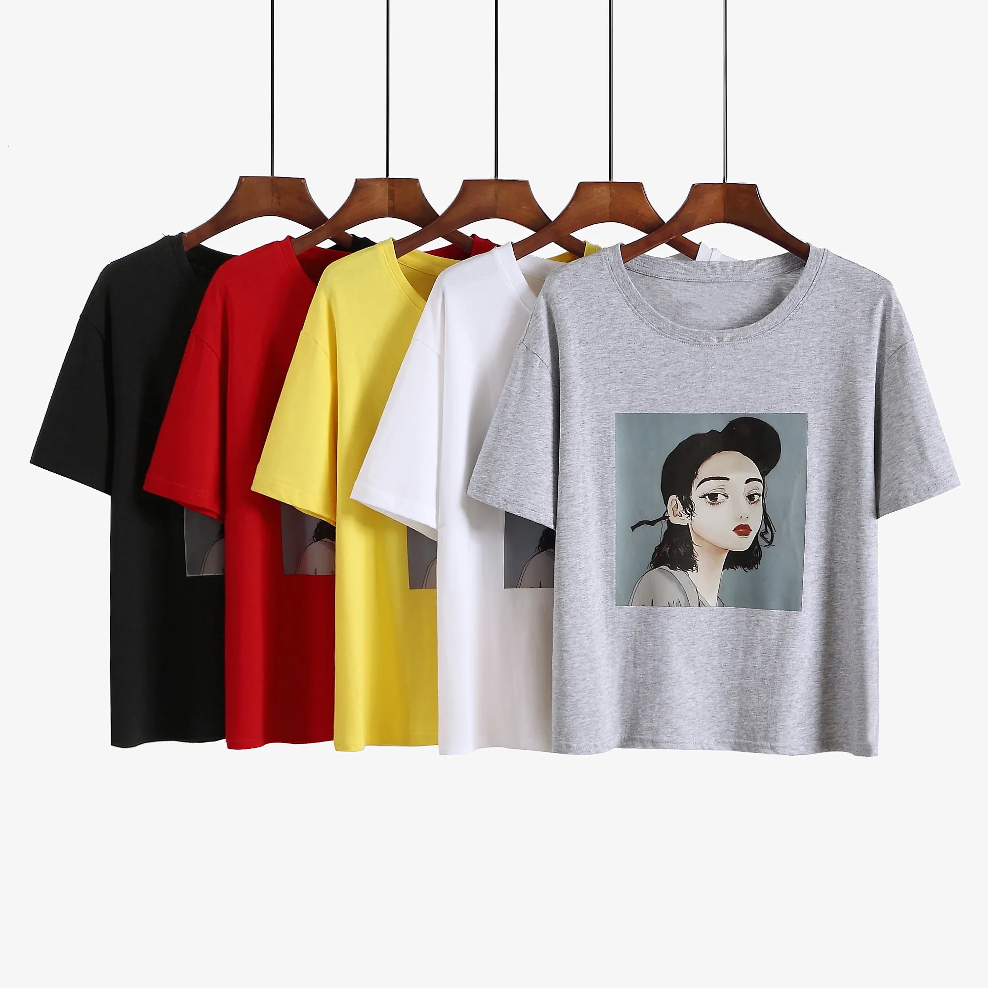 2021summer New Korean Style Loose T-shirt Women's Short Sleeve Cotton Crew Neck Print Top Summer Half Sleeve Ins Fashion
2021summer New Korean Style Loose T-shirt Women's Short Sleeve Cotton Crew Neck Print Top Summer Half Sleeve Ins Fashion