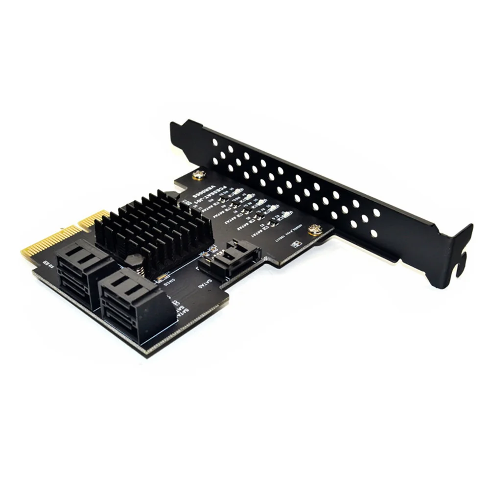Adapter Computer Card Connectors SATA III PCIe Card 5 Port 6Gbps SATA to PCI-e 4X Adapter Converter with Bracket
Adapter Computer Card Connectors SATA III PCIe Card 5 Port 6Gbps SATA to PCI-e 4X Adapter Converter with Bracket