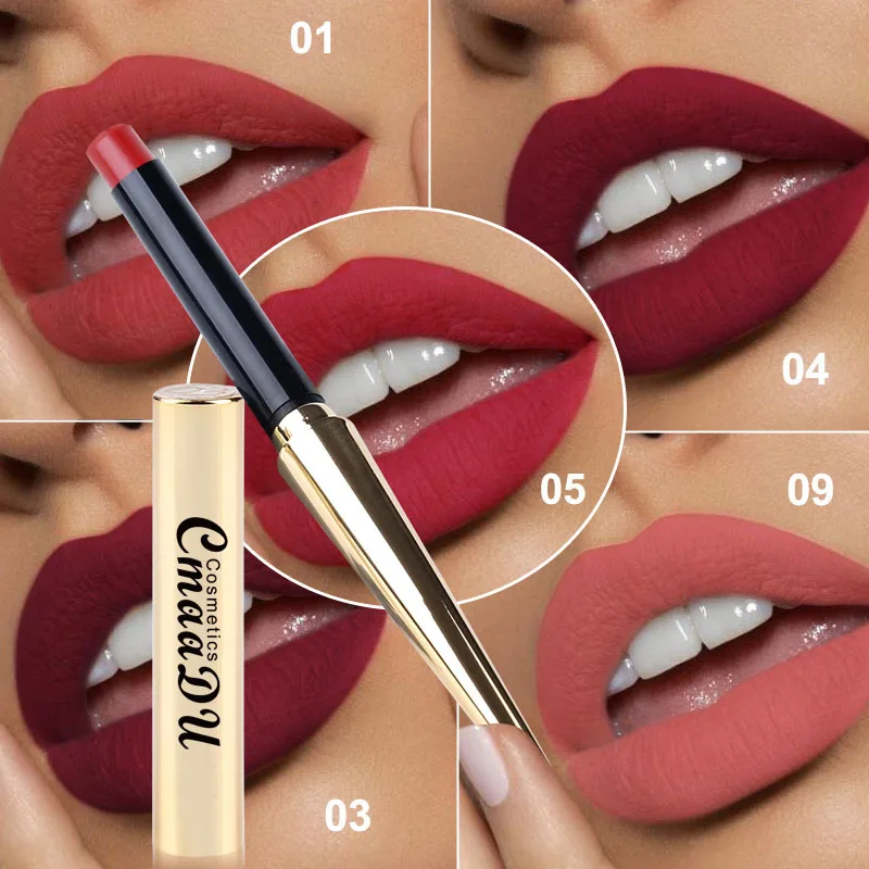 CmaaDU Gold Lipstick Long Lasting Bullet Fine Matte Pink Red Nude Orange Brown 12 Colors Lipstick ZDT
CmaaDU Gold Lipstick Long Lasting Bullet Fine Matte Pink Red Nude Orange Brown 12 Colors Lipstick ZDT
