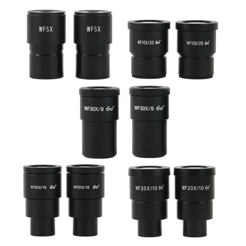 

Одна пара WF10X/20, окуляр с высокой точкой для увеличения WF10X WF15X WF20X WF25X WF30X WF5 15 мм 10 мм 10 мм для стереомикроскопа