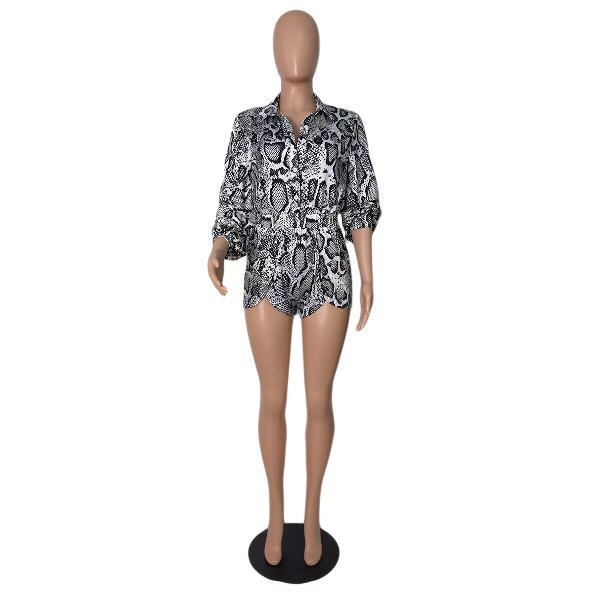 Cutubly Turn-Down Collar Jumpsuits For Women Fashion Autumn Serpentine Printed Sexy Jumpsuit Long Sleeve Night Club Rompers
Cutubly Turn-Down Collar Jumpsuits For Women Fashion Autumn Serpentine Printed Sexy Jumpsuit Long Sleeve Night Club Rompers