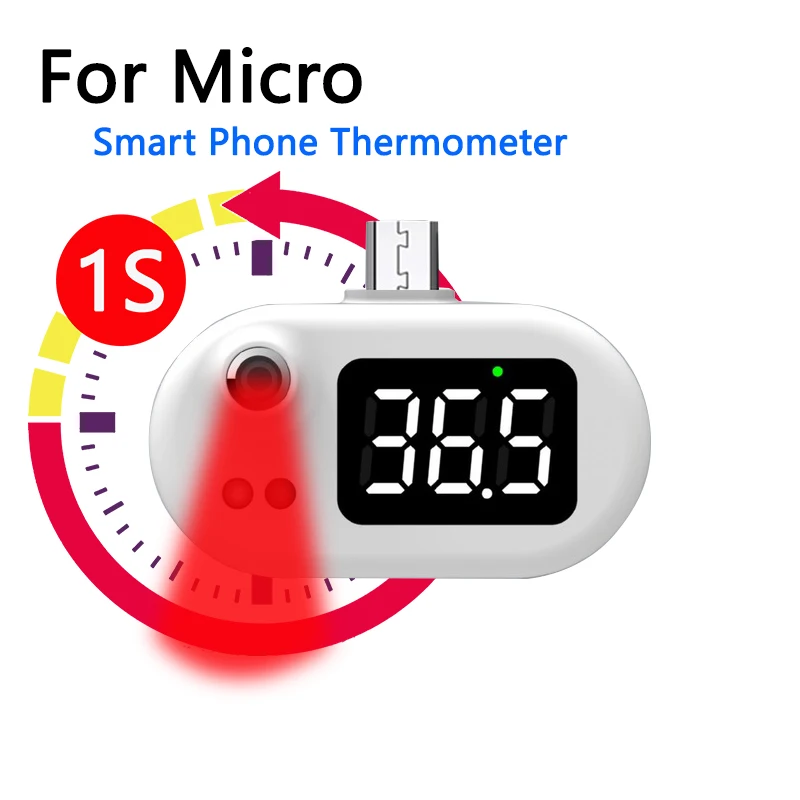For Apple Android Type-c Thermometer Forehead Ear Non-Contact Body Termometro Infrared Adult Body Fever IR Children Thermometer
For Apple Android Type-c Thermometer Forehead Ear Non-Contact Body Termometro Infrared Adult Body Fever IR Children Thermometer