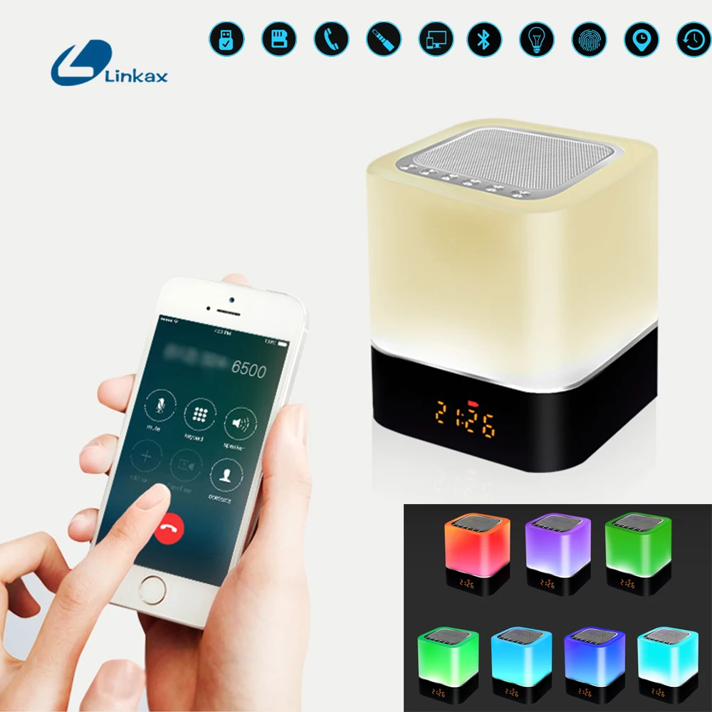 Bluetooth 4.0 Speaker Night Light Rechargeable White and RGB table lamp Alarm Clock Light Bedside Ambience Lights DC 5V LED Lamp
Bluetooth 4.0 Speaker Night Light Rechargeable White and RGB table lamp Alarm Clock Light Bedside Ambience Lights DC 5V LED Lamp