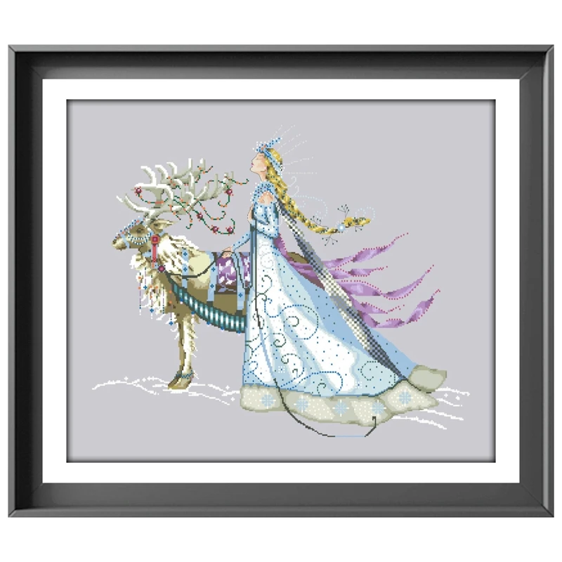 The Snow Queen cross embroidery kits aida fabric 18ct 14ct 11ct silver cotton thread beads stitch embroider craft set 
The Snow Queen cross embroidery kits aida fabric 18ct 14ct 11ct silver cotton thread beads stitch embroider craft set