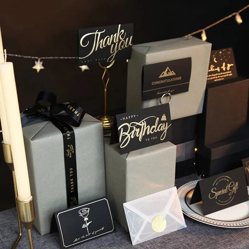 Открытки из крафт бумаги с надписью Thank You 10 шт.|Открытки и приглашения| |