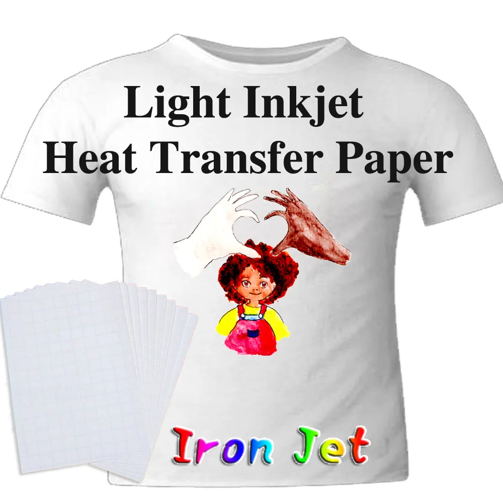 A4 light Dark Cotton Cloth DIY Iron Heat Press Print Paper T-shirt Inkjet Sublimation Printing Thermal Transfer |