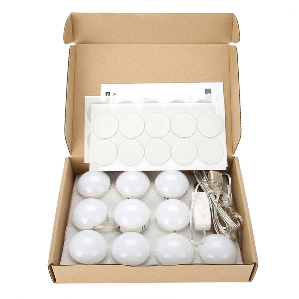 LED Makeup Mirror Lights Dimmable Bulb Warm/Cold Tones Dressing Mirror Decora Light Makeup Mirror Light String Rotating Take-Up
LED Makeup Mirror Lights Dimmable Bulb Warm/Cold Tones Dressing Mirror Decora Light Makeup Mirror Light String Rotating Take-Up