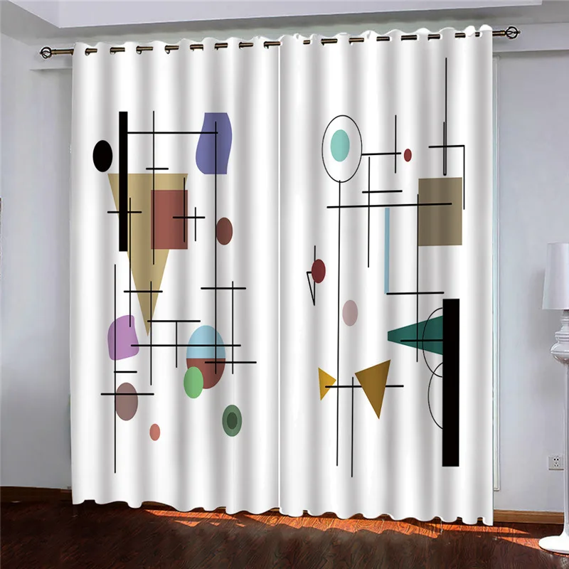 High Blackout Curtains with Shade Cloth Abstract Geometry Digital Printed Fabric Curtain for Home Living Room Window Decoration
High Blackout Curtains with Shade Cloth Abstract Geometry Digital Printed Fabric Curtain for Home Living Room Window Decoration