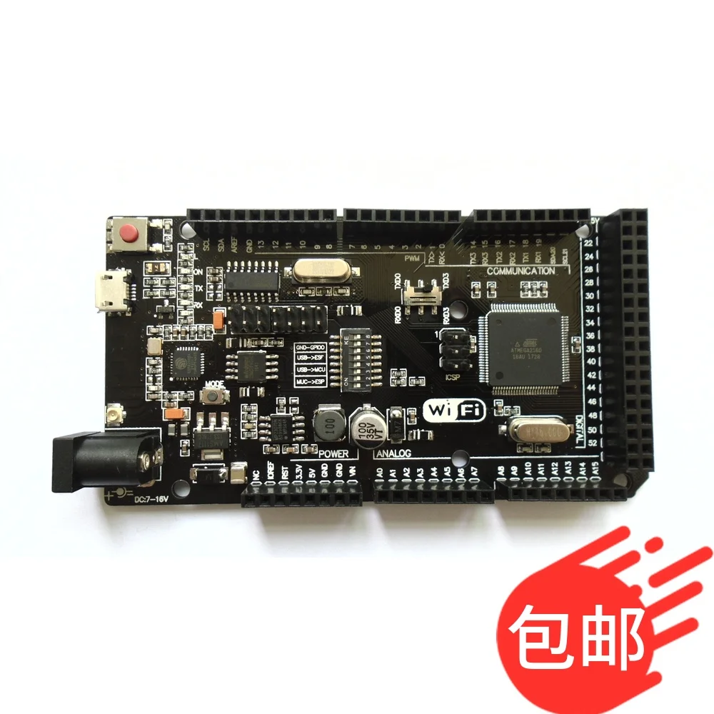 WIFI R3 ATMEGA2560 + ESP8266 (32 Мб памяти) USB-TTL CH340G кабель для отправки |