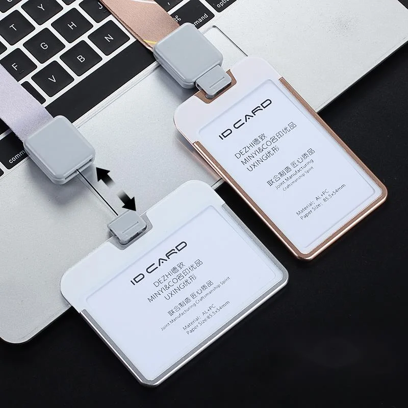 Metal Double-sided Visual ID Card Holder With Luxury Neck Strap Surface Frosted Card Holder With Soft Non-wrinkle Lanyard
Metal Double-sided Visual ID Card Holder With Luxury Neck Strap Surface Frosted Card Holder With Soft Non-wrinkle Lanyard