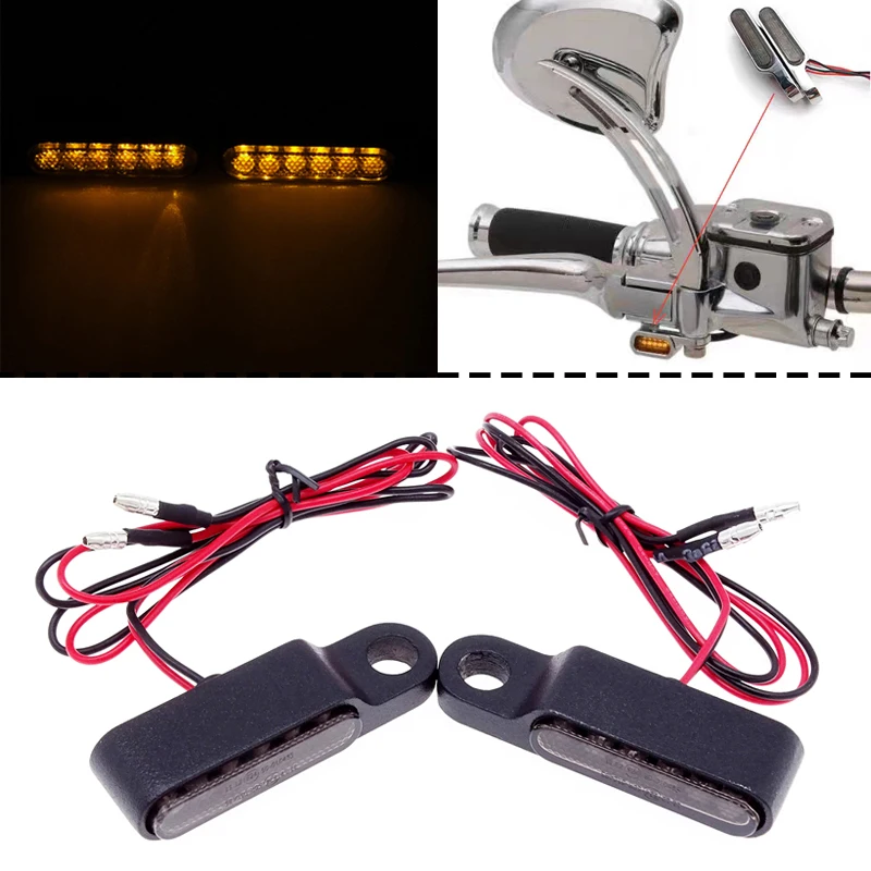 2 Pcs Universal Left/Right 12V LED Motorcycle Turn Signal Lamp High Quality Metal Flashing Blinker Light For Cafe Racer Scooter 
2 Pcs Universal Left/Right 12V LED Motorcycle Turn Signal Lamp High Quality Metal Flashing Blinker Light For Cafe Racer Scooter