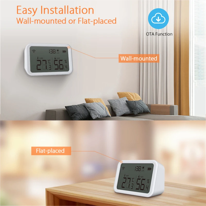 NEO Tuya Zigbee3.0 Temperature And Humidity Sensor OTA Indoor Hygrometer Thermometer With LED Display For Alexa Google Assistant
NEO Tuya Zigbee3.0 Temperature And Humidity Sensor OTA Indoor Hygrometer Thermometer With LED Display For Alexa Google Assistant