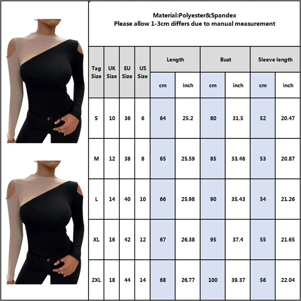 Sexy Off Shoulder Stitching Tops Blouse Women Patchwork Long Sleeve Knitted Blouse Shirts Female Pullover Slim Fit Tee Shirt D25
Sexy Off Shoulder Stitching Tops Blouse Women Patchwork Long Sleeve Knitted Blouse Shirts Female Pullover Slim Fit Tee Shirt D25