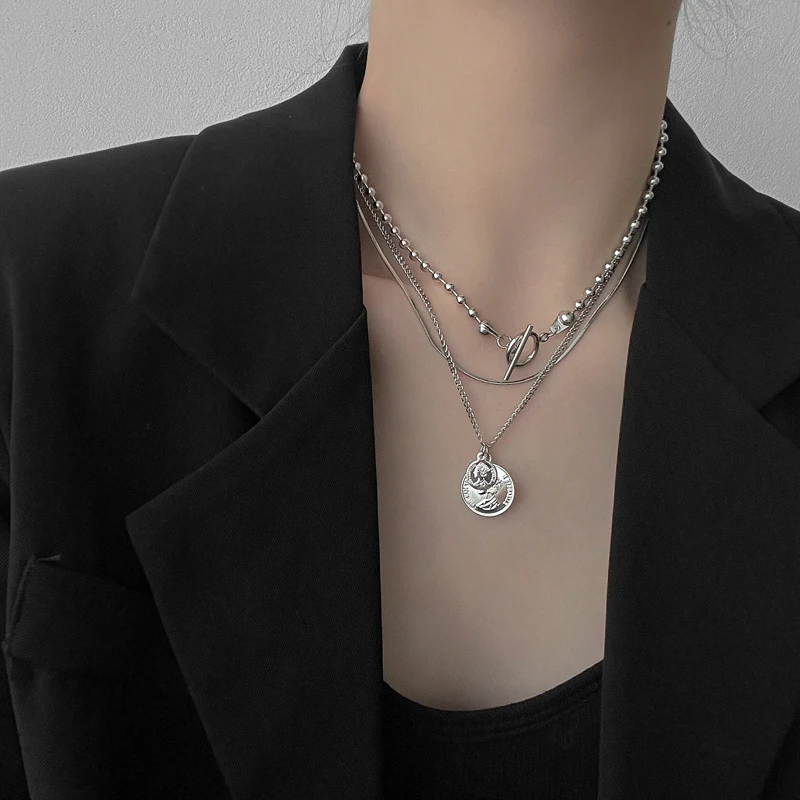 Punk Portrait Coin Pendant Necklaces For Women Multilayered Snake Chain Necklace Gothique Harajuku Fashion Jewelry 2021 colliers
Punk Portrait Coin Pendant Necklaces For Women Multilayered Snake Chain Necklace Gothique Harajuku Fashion Jewelry 2021 colliers