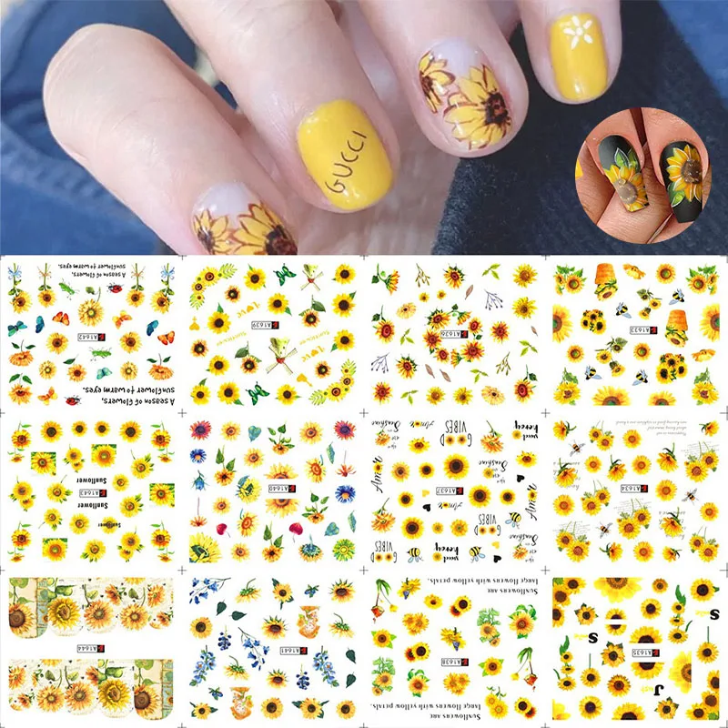 12pcs Sunflower Nail Stickers Nail Art Water Decals Sticker Manicure Decorations Nails Accesorios Autocollant Pegatinas Designer
12pcs Sunflower Nail Stickers Nail Art Water Decals Sticker Manicure Decorations Nails Accesorios Autocollant Pegatinas Designer