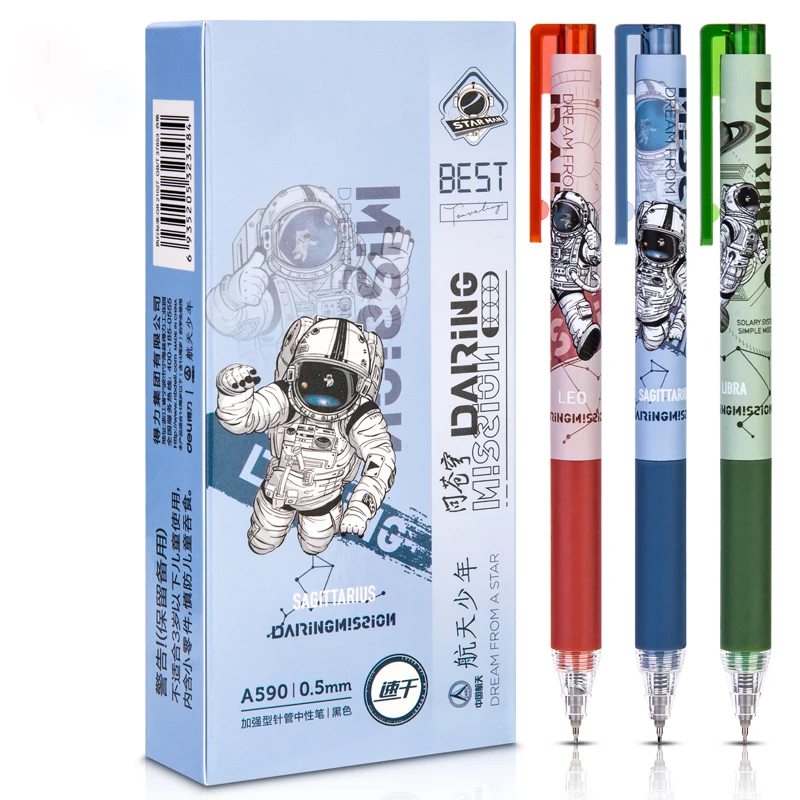 3pcs 0.5mm Astronaut kawaii Gel Pens for Kids Gift Stationery Blind Box Prize for Kids Stationery Cool Rollerball Pen Signature 
3pcs 0.5mm Astronaut kawaii Gel Pens for Kids Gift Stationery Blind Box Prize for Kids Stationery Cool Rollerball Pen Signature