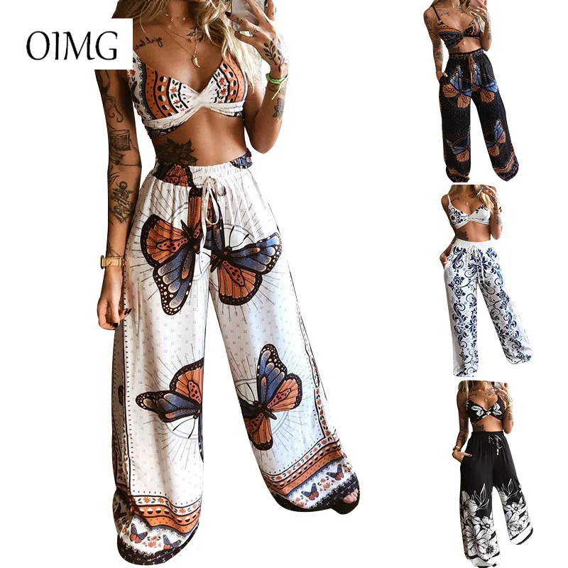 2 Pecs Suit Estate Tuta Imposta Womens Outfits Boho Beach Style Stampa Intimo Allentato Pantaloni Gamba Larga Ropa Mujer New
2 Pecs Suit Estate Tuta Imposta Womens Outfits Boho Beach Style Stampa Intimo Allentato Pantaloni Gamba Larga Ropa Mujer New