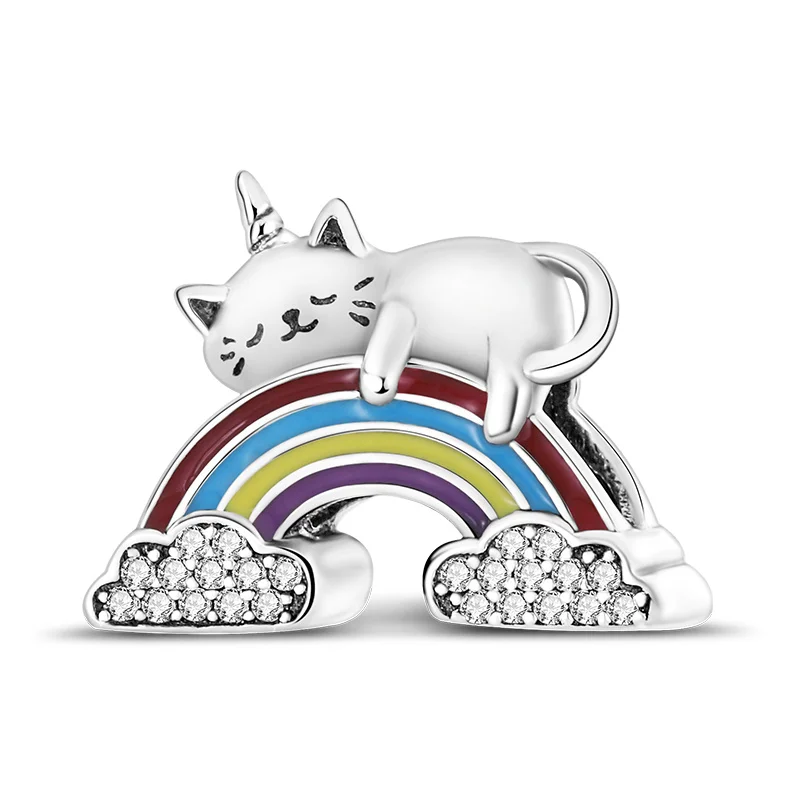 925silver prata charm colorful auspicious cloud cat beading suitable for original pandora bracelet ladies exquisite DIY jewelry
925silver prata charm colorful auspicious cloud cat beading suitable for original pandora bracelet ladies exquisite DIY jewelry