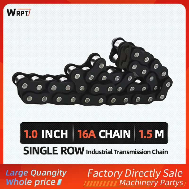 Industrial Chain drive chain 1 inch 16A single row, steel short pitch roller chain
Industrial Chain drive chain 1 inch 16A single row, steel short pitch roller chain